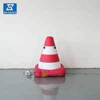 Modèle de cône de signalisation gonflable géant personnalisé, cône de barrière routière gonflable pour la publicité et la décoration d'événements
