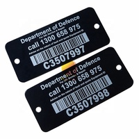 Étiquettes et plaques d'identification métalliques autocollantes en aluminium à code QR, résistantes aux rayures, à prix réduit