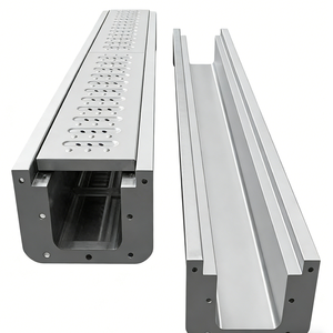 نظام تصريف على شكل حرف U من الفولاذ المقاوم للصدأ 201/304 بمقاس مخصص، تصريف أرضي خطي OEM للساحات الخارجية ومواقف السيارات - Product Image 3