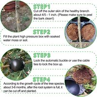 5/8/12 CM réutilisable haute pression arbre croissance Rooter Air stratification Kit de Propagation plante enracinement boule dispositif