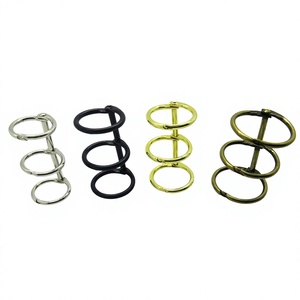 YIWANG 3-Ring Colors Notebook Hojas sueltas Metal Mesa Calendario Carpeta Anillos - Product Image 4