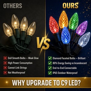 100ft 250ft 300ft C9 <b>Led</b> Bulb Christmas <b>Tree</b> <b>Lights</b> 24V Outdoor Waterproof Ip65 Holiday Decoration Smart String Lighting - Product Image 2