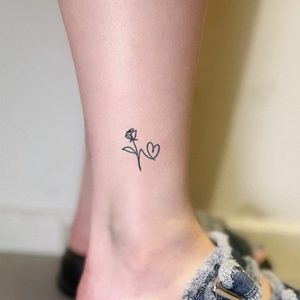 <span class=keywords><strong>Tatouage</strong></span> temporaire Simple-Line <span class=keywords><strong>Rose</strong></span>, <span class=keywords><strong>tatouage</strong></span> semi-permanent, imperméable, résistant à la transpiration, dure 2 semaines, <span class=keywords><strong>tatouage</strong></span> réaliste pour le bras, la jambe - Product Image 3