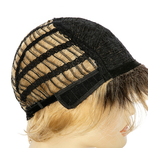 วิกผมสังเคราะห์ใยไหมทนความร้อนสูงสำหรับผู้<span class=keywords><strong>หญิง</strong></span> ทรงตรงสลวยแบบลอน  สีแพลตตินัมออมเบร น้ำตาล  พร้อมหน้าม้า  สำหรับงานปาร์ตี้และคอสเพลย์ - Product Image 6