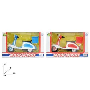 Scooter de Juguete Moto Sprint para Niños, de Plástico, 15 cm, Azul y Rojo, con Cesta, para Mayores de 3 Años, Hecho en Italia - Product Image 1
