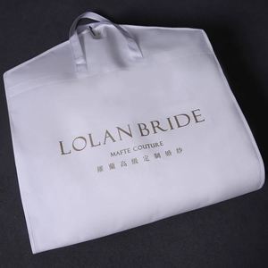 Housse de protection blanche non tissée pour robe/costume, sac à vêtements personnalisé, housse anti-poussière pliable de luxe imprimée en non-tissé pour robe de mariée - Product Image 4