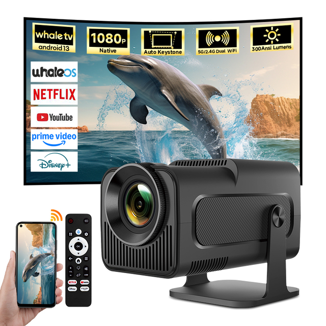 Hotack Hot Sale HY320AA HD 1080P Home Theater Cinema 8K Proyector Smart Android TV Projecteur Portable Mini Outdoor Projector