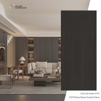 Panneaux décoratifs en placage de bois naturel, texture réelle, toucher doux, haute résistance, écologiques, résistants au feu et à l'eau, pour salon