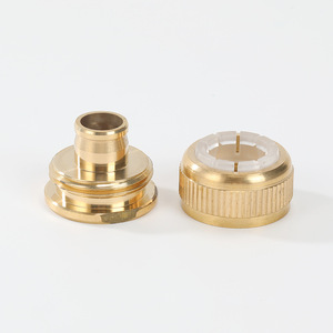 Connecteur de tuyau tout en cuivre 1/2 pouce en laiton, résistant, pour l'alimentation en eau des machines à laver, des robinets et des pistolets de lavage automobile - Product Image 1