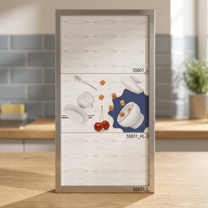 Carreaux muraux en céramique numérique d'art moderne imprimés en 3D 300x450mm, design brillant et émaillé pour les intérieurs de cuisine - Product Image 6