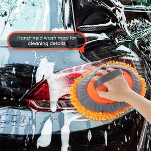 Balai de lavage de voiture à manche réglable, balai de nettoyage pour voiture, balai en chenille douce, balais de lavage de vitres, brosse à cire pour dépoussiérage de voiture - Product Image 5