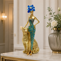 Figurine Model Wanita Minimalis Gaya Eropa, Dekorasi Meja Kabinet Anggur, Kerajinan Resin