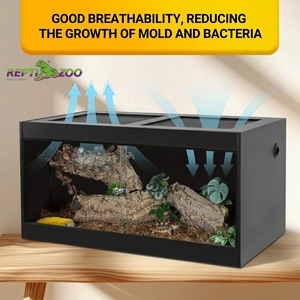 Terrario REPTIZOO Smontabile da 50 Galloni, Gabbia Impilabile 90x45x45 in Legno, Habitat <span class=keywords><strong>per</strong></span> Draghi Barbuti - Product Image 2