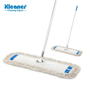 Kleaner 60Cm Industriële Commerciële Microfiber Dweil Met Gebruiksvriendelijke Roterende Stalen Handgreep Voor Vloerreiniging