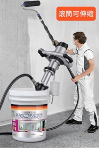Potente pulverizador de textura sin aire de 2 mm para bricolaje, máquina pulverizadora de masilla, yeso, pintura y mortero con rodillo - Product Image 2