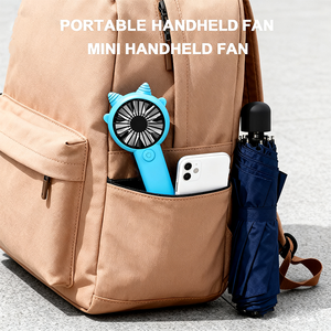 Portable Handheld Personal <b>Pocket</b> Fan Battery Operated Summer Gift for Outdoor Travel in Car or RV <b>Plastic</b> Hand Fan - Product Image 2