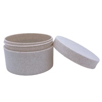 200ml 250ml Récipients cosmétiques biodégradables de blé Recyclable 100% pot de crème de paille fabricant/vente en gros