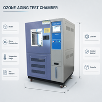 Cámara de Envejecimiento por Ozono, Máquina de Prueba de Ozono para Caucho con Controlador Programable ASTM D1149 para Sellos y Neumáticos