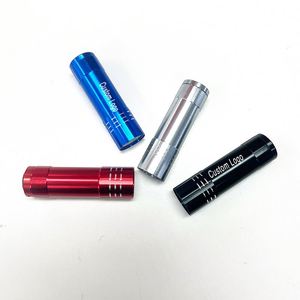Portable Mini LED Pen Light Clip Aluminum Alloy Custom Logo Edc Flashlight Keychain Logo Keychain Flashlight Rechargeable