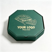 Boîte d'emballage pour restauration rapide avec logo personnalisé, boîte à pizza avec trous de ventilation pour la livraison à emporter