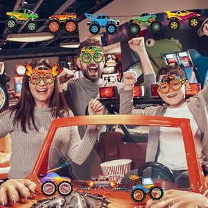 Monster Truck Lunettes en papier Monster Truck Party Favors Supplies Décorations de fête d'anniversaire Cadeaux <span class=keywords><strong>Photo</strong></span> Booth Props pour enfants - Product Image 5