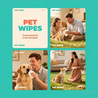 Vente en gros de lingettes humides biodégradables pour le nettoyage des yeux et des oreilles des animaux de compagnie, 100% fibres de bambou organiques, lingettes douces pour le toilettage des animaux, lingettes humides pour les dents des chiens et des chats