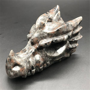 Venta al por Mayor de Calaveras de Dragón Yooperlite Talladas en Cristal con Luz UV, Pulimentadas y de Alta Calidad, para Feng Shui - Product Image 5