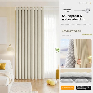 Cortinas Opacas Insonorizantes, Gruesas, Absorbentes de Sonido, Reductoras de Ruido, Bloqueadoras de Luz Solar para Ventanas Orientadas a la Calle, Dormitorios <span class=keywords><strong>en</strong></span> Invierno - Product Image 5
