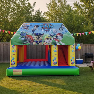 Castillo Inflable <span class=keywords><strong>de</strong></span> PVC con Tobogán, Diseño <span class=keywords><strong>de</strong></span> Perro <span class=keywords><strong>de</strong></span> Dibujos Animados, Capacidad <span class=keywords><strong>de</strong></span> Carga <span class=keywords><strong>de</strong></span> hasta 300-500 kg, Inversión Rentable - Product Image 2