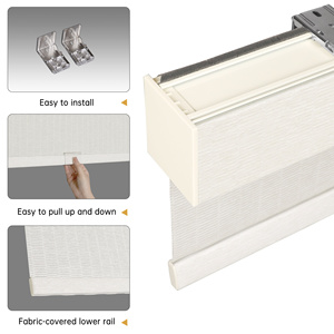 SAMADHI Custom Size Light Filtering Roller <b>Shades</b> No Drill Cordless Manual <b>Window</b> Blinds For Bedroom Living Room - Product Image 5