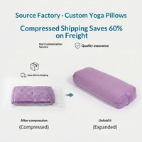 Coussin de yoga PerfectForm en suède 64x24cm, soutien lombaire, compressible et scellable sous vide, pour la pratique du yoga Yin et des exercices réparateurs