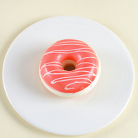Mini Donuts Artificiels Réalistes en PU Souple – Décoration, Jouet Squishy Nouveauté, Modèle de Simulation Alimentaire pour Photographie de Mariage