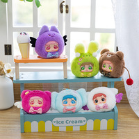 Peluche Alice : Adorable porte-clés sac à dos rond, figurine en vinyle, animal en peluche, breloque de voiture pour filles