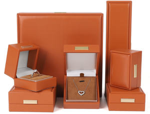 Caja de Anillos de Cuero PU de Lujo, con Logotipo Personalizado, para Anillos de Compromiso y Boda, Caja de Regalo para Joyería, en Varios Colores - Product Image 5