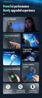 Serrure de porte extérieure intelligente Tuya WiFi haute sécurité en alliage d'aluminium avec biométrie semi-conductrice par empreinte digitale pour porte en bois, type bull-head