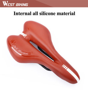 WEST BIKING-Selle de vélo Offre Spéciale souple et confortable en cuir PU remplie de silicone, coussin de siège antichoc pour VTT et vélo de route - Product Image 3