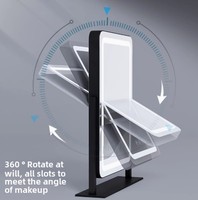 Miroir de maquillage LED avec éclairage, style Hollywood, interrupteur tactile, 3 modes de couleur, pour table de chevet, vente en gros