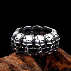 Anillo yunnique con forma de calavera para hombre, joyería de estilo vikingo Punk de acero inoxidable, regalo para hombre, talla 7, 8, 9, 10, 11, 12, 13 - Product Image 2