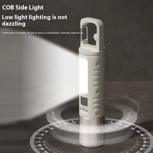 ABS Plastic Flashlight Type-C USB Zoomable <strong>Hook</strong> COB Floodlight LED <strong>3</strong> Modes 800mAh Power Outage Emergency Lighting Flashlights - Product Image 4