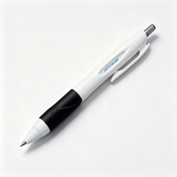 Stylo à bille rétractable Mitsubishi Uni JETSTREAM 0,5 mm blanc avec corps en plastique noir SXN-150-05 pour les 8-13 ans