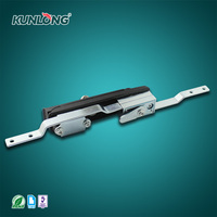 Boîtes de serrures cylindriques multipoints Kunlong SK1-029 en alliage de zinc, finition chromée brillante noire, 2 clés