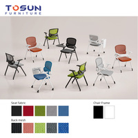 Chaise de conférence exécutive moderne et confortable en PP, dossier ergonomique, assise en mousse moulée, empilable, pour la maison, le bureau et les entreprises