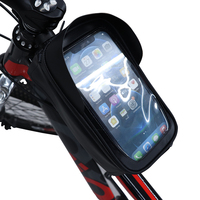 Sac de téléphone de vélo en gros Sac de vélo étanche support de téléphone PVC coque rigide pochette de vélo avec housse de pluie compatible avec iPhone