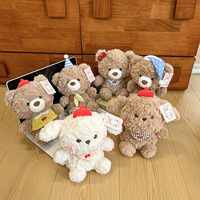 Peluche super douce, ours en peluche brun chaud avec fonction anti-stress, design personnalisé