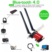 Tarjeta de Red Inalámbrica WIFI PCI-E de 1200 Mbps para Escritorio, 802.11AC, Doble Banda 2.4G 5G, 2 en 1, Adaptador WIFI Bluetooth AC1200 PCI E PCIe