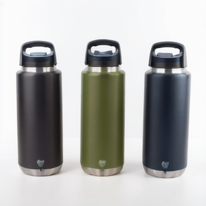 Logotipo personalizado 36 oz de acero inoxidable aislado deporte al aire libre frasco 36 oz termo botella de agua manija tapa adultos Camping térmico - Product Image 6