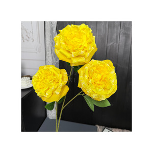 Roses artificielles en soie Jinxi, branche unique, décoration de mariage, ornement pour la maison - Product Image 3