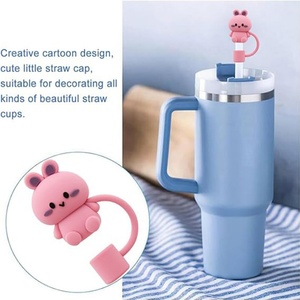 Straw Topper Charms Compatible 30&40Oz Tumbler Bow Tie Straw Covers Cap Girly Bulk Pretty Reusable Dust-Proof Stan-ley Straw Cap - Product Image 2
