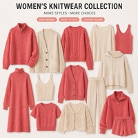 Pull Basique en Maille Décontracté pour Femme, à Fermeture Éclair, Col Rabattu, Manches Longues, Couleur Unie, Tendance Hiver