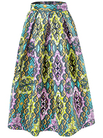 Gaun Maxi Premium Motif Ankara Afrika, Rok Maxi Motif Batik Tradisional Afrika untuk Wanita